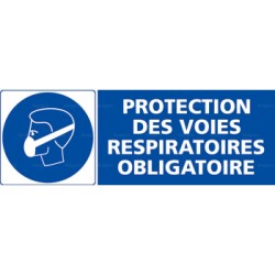 Panneau rectangulaire Protection des voies respiratoires obligatoire 2