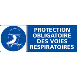 Panneau rectangulaire Protection obligatoire des voies respiratoires