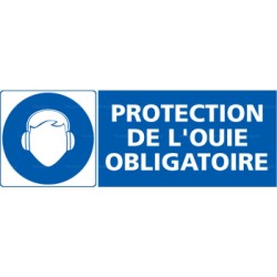 Panneau rectangulaire Protection de l'ouïe obligatoire 2