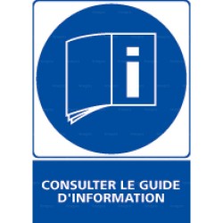 Panneau rectangulaire Consulter le guide information 2