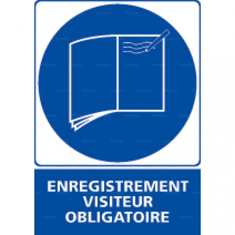 Panneau rectangulaire Enregistrement visiteur obligatoire 2