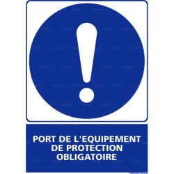 Panneau vertical Port de l'équipement de protection obligatoire