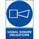 Panneau rectangulaire Signal sonore obligatoire 2