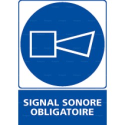 Panneau rectangulaire Signal sonore obligatoire 2
