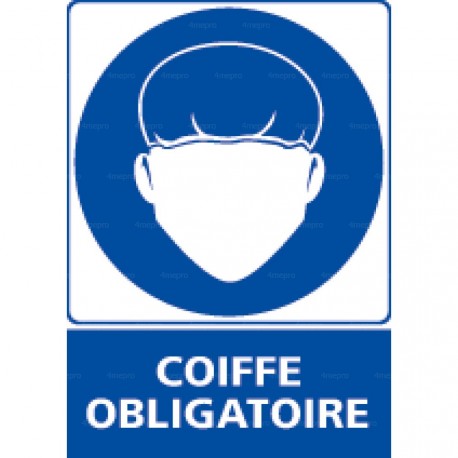 Panneau rectangulaire Coiffe obligatoire