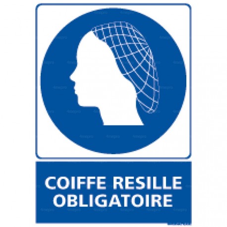 Panneau rectangulaire Coiffe résille obligatoire