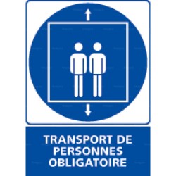 Panneau vertical Transport de personnes obligatoire