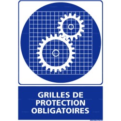 Panneau vertical Grilles de protection obligatoires