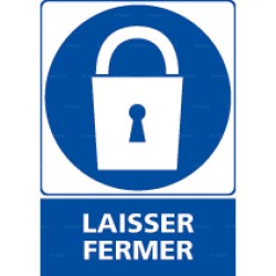 Panneau vertical Laisser fermer