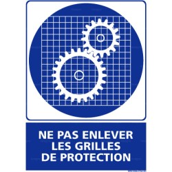 Panneau vertical Ne pas enlever les grilles de protection 2