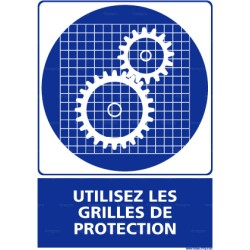 Panneau rectangulaire Utilisez les grilles de protection