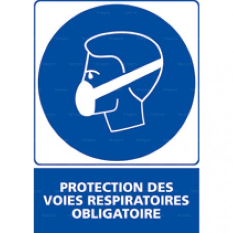 Panneau rectangulaire Protection des voies respiratoires obligatoire 3