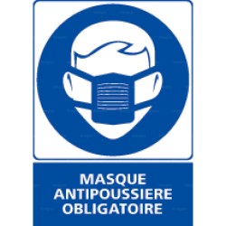Panneau rectangulaire Masque anti-poussière obligatoire