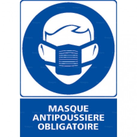 Panneau rectangulaire Masque anti-poussière obligatoire