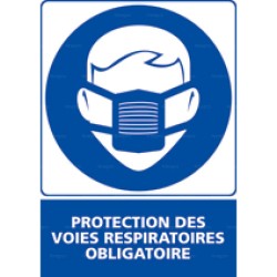 Panneau rectangulaire Protection des voies respiratoires obligatoire 4