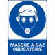 Panneau rectangulaire Masque à gaz obligatoire