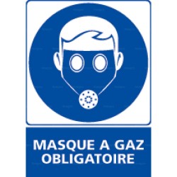 Panneau rectangulaire Masque à gaz obligatoire