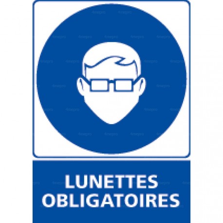 Panneau rectangulaire Lunettes obligatoires