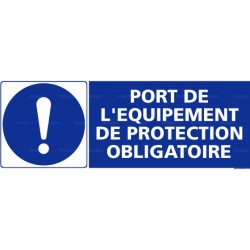 Panneau rectangulaire Port de l'équipement de protection obligatoire