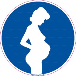 Panneau rond Réservé femmes enceintes