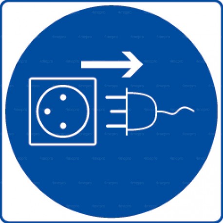 Panneau rond Débrancher l'alimentation