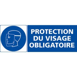 Panneau rectangulaire protection du visage obligatoire 2