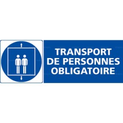 Panneau rectangulaire Transport de personnes obligatoire