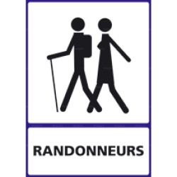 Panneau vertical Randonneurs