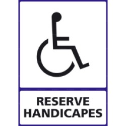 Panneau vertical Reservé handicapés