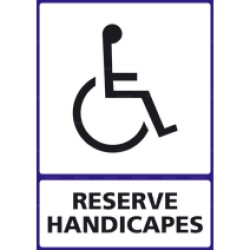 Panneau vertical Réservé handicapés