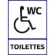 Panneau vertical Toilettes handicapé