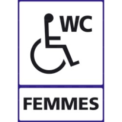 Panneau vertical Toilettes handicapés femmes