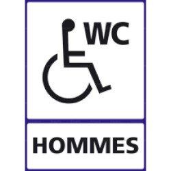 Panneau vertical Toilettes handicapés hommes