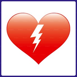 Panneau carré Defibrillateur cardiaque