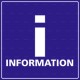 Panneau carré Information avec inscription "information"