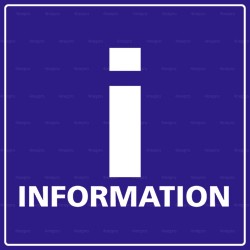 Panneau carré Information avec inscription "information"