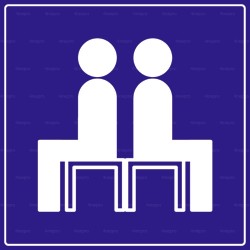 Panneau carré Salle attente