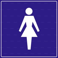 Panneau carré Toilettes femmes