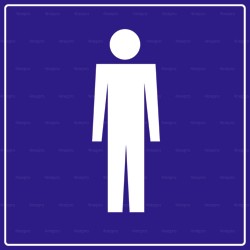 Panneau carré Toilettes hommes