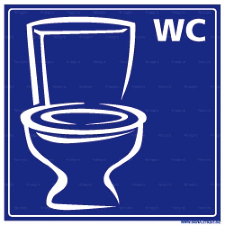 Panneau carré WC avec visuel