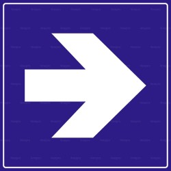 Panneau carré Flèche vers la droite