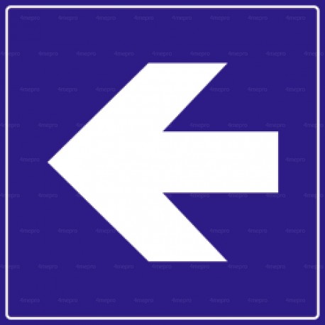 Panneau carré Flèche vers la gauche