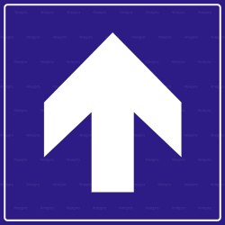 Panneau carré Flèche vers le haut
