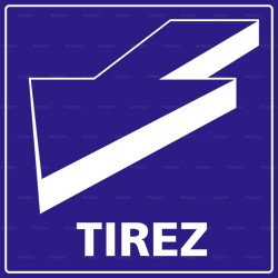 Panneau carré Tirez vers la gauche