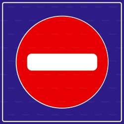 Panneau carré Sens interdit