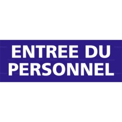 Panneau rectangulaire Entrée du personnel