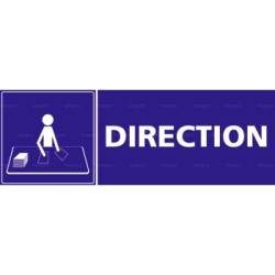 Panneau rectangulaire Direction 2