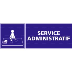 Panneau rectangulaire Service administratif avec pictogramme