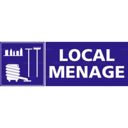 Panneau rectangulaire Local ménage 2