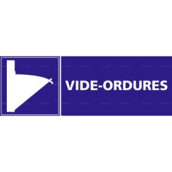 Panneau rectangulaire Vide-ordures